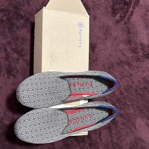 Rothy's Black and White Patterned Loafers